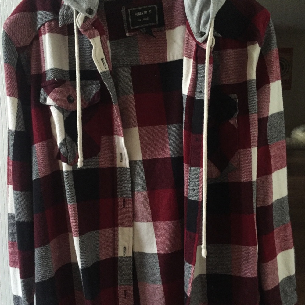 Forever 21 flannel with hood